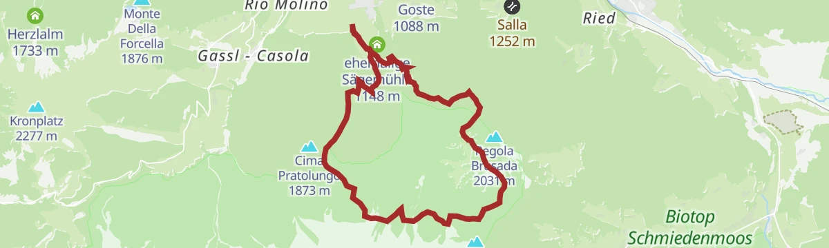 Route map: Hiking Tour Valdaora/Olang